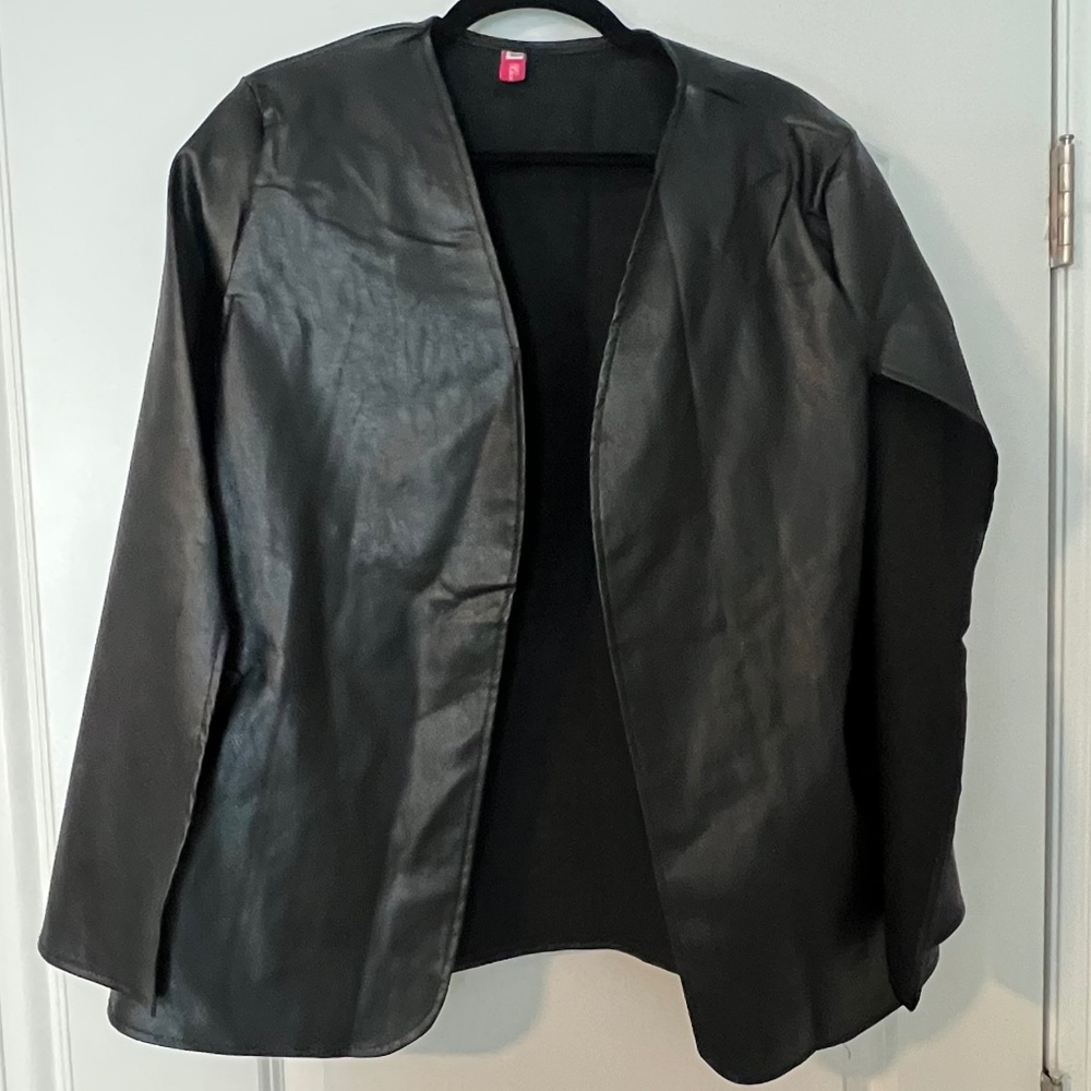 Faux Leather Cape Jacket Size XL